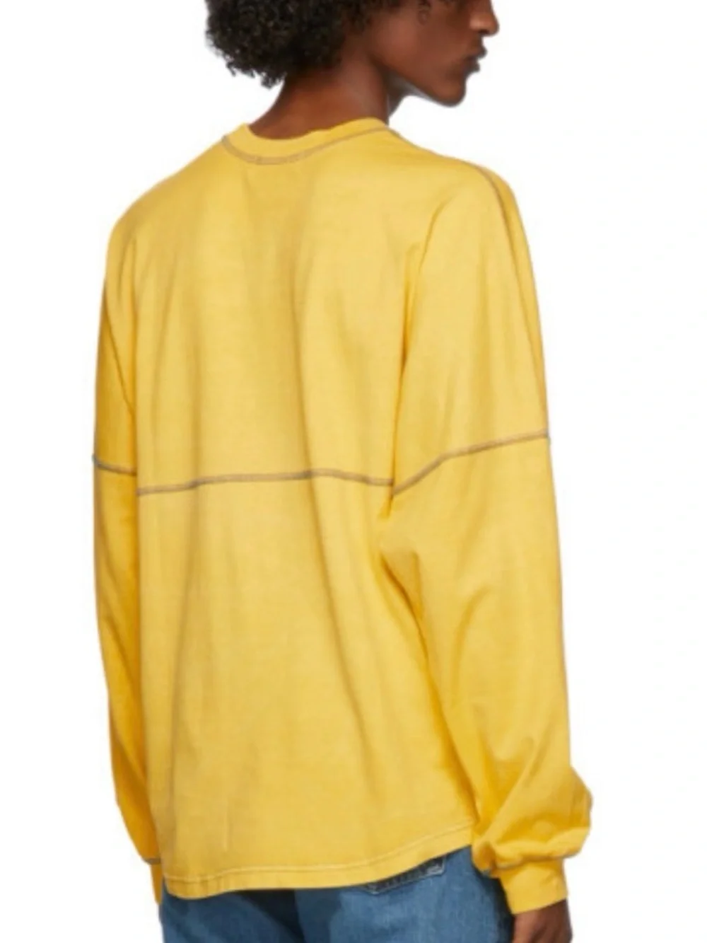 NWT AMBUSH Yellow Football Long Sleeve T-Shirt SZ M